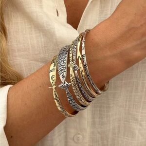 Coral Reef Mixed Metal Fish Bangles